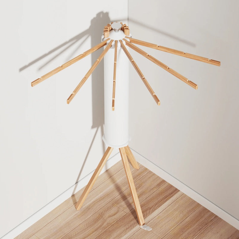 SmartRack drying rack in a corner – space-saving and flexible solution for small rooms